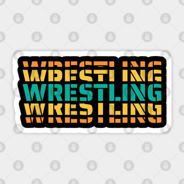 3d wrestling lettering -  wrestling quote Sticker by MARCHY